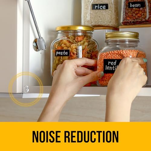 128 Clear Silicone Bumper Pads – Self-Adhesive Sound Dampening Stops with Flat Dome Shape Design for Cabinet Doors, Drawers, Cupboards, Glass Surfaces, Picture Frames – Vellax - Image 3