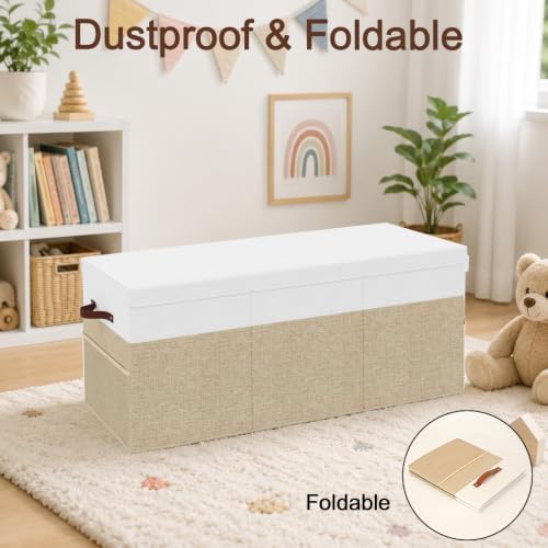 150L Extra Large Toy Storage Box with Lid for Boys Girls Nursery Playroom - Image 5