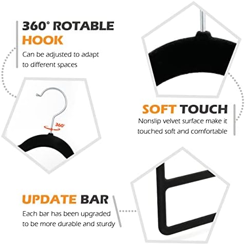 Velvet Pant Clothes Hanger Space Saving Non Slip Hanger Jean Slack Hangers - Image 5