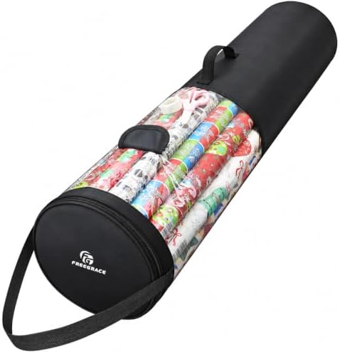 Freegrace Gift Wrap Organizer - Wrapping Paper Storage Bag 40.9" Under Bed by Freegrace
