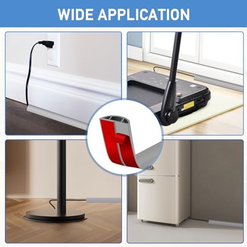 LSGCQ Floor Cord Cover Self Adhesive Cord Hider Floor Cable Management - Image 6