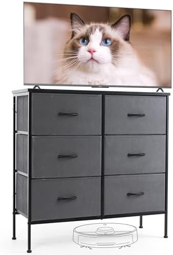 Sweetcrispy Dresser for Bedroom with 6 Drawers, Storage Tower Organizer by Sweetcrispy
