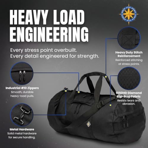 131L Travel Duffle Bag, Heavy Duty Ripstop Gym Weekender Bag - Image 6
