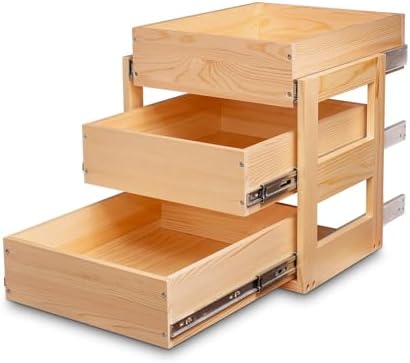 Mulush Pull Out Cabinet Organizer 14''W×21''D×19''H Slide Out Drawer by Mulush