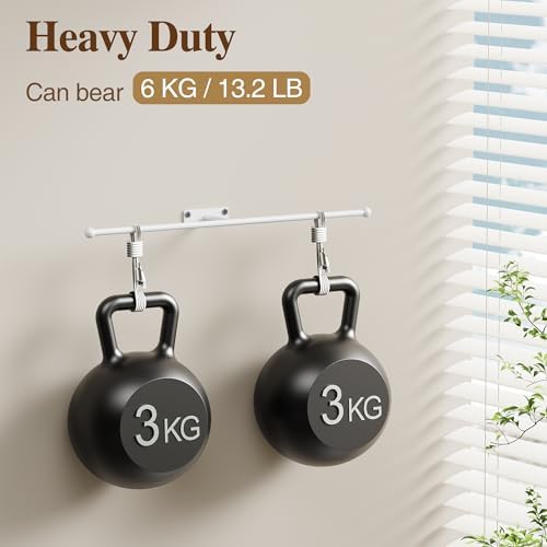 Wall Hanging Jewelry Organizer 12.6", Screw Included, White 2-Pack - Image 6