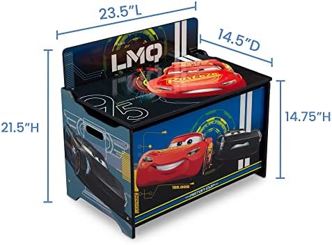 Delta Children Deluxe Toy Box, Disney/Pixar Cars - Image 4