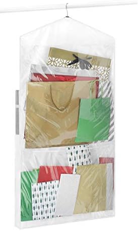 Whitmor 2-Sided Hanging Gift Wrap Organizer, Clear - Image 2