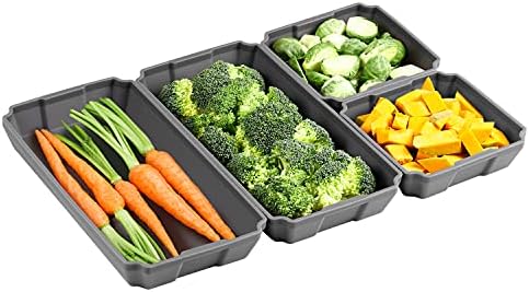 Silicone Sheet Pan Set, XOMOO Extra large size 4PCS Nonstick Silicone Dividers for Baking Trays, Baking Pan Dividers, Baking Cooking Accessories for Oven Dinner Prep, Dishwasher Safe Air Fryer Safe by Xomoo