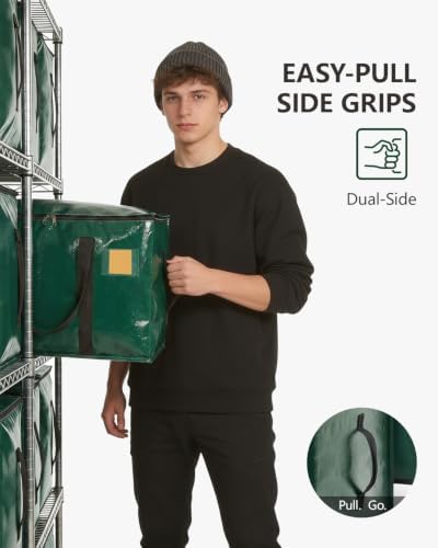 Heavy Duty Moving Bags Extra Large 110LBS Storage Bags,5 Pack Green - Image 2