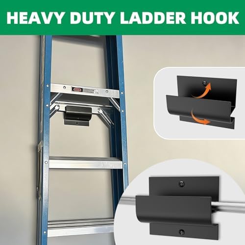 woiron ﻿Ladder Hooks for Garage Wall,Ladder Brackets for Garage Wall - Image 4