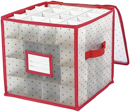 Sattiyrch Plastic Christmas Ornament Storage Box with Trays,Customizable Dividers,Dust-Proof Durable Ornament Organizer Holder,Christmas Storage Containers,Holds 64 x 3 inch Ornaments - Image 6