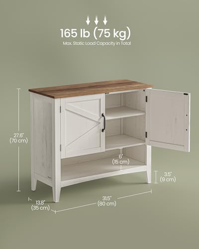 VASAGLE Shoe Storage Cabinet, 3‑Tier with Height‑Adjustable Shelves - Image 2
