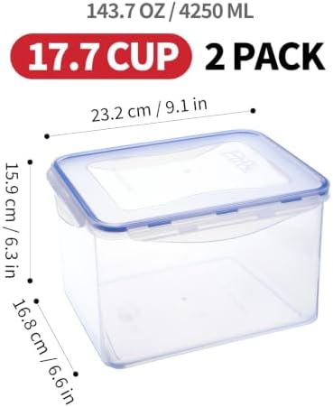 KIGI Large Food Storage Containers, Set of 2 (17.7 Cup) - Image 2