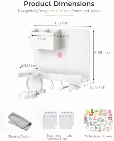 Floating Shelves for Bedside Shelf, No Drill Stick On Bedside Wall Shelf - Image 2