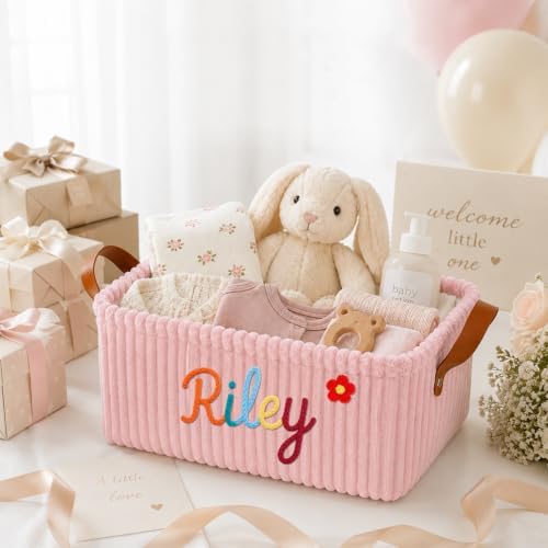 Personalized Diaper Caddy Organizer Custom Baby Storage Basket - Image 5