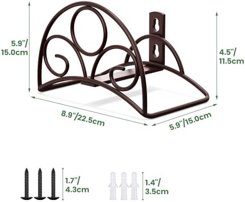 Metal Garden Hose Holder - Wall Mounted Water Hose Holder - Hose Hanger Heavy Duty for Water Hose Extension Cords Vacuum Hose bronze - Image 7
