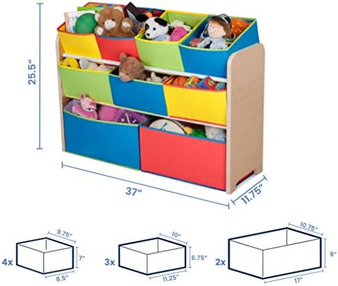 Delta Multi-Color Deluxe Toy Organizer with Storage Bins - Image 3