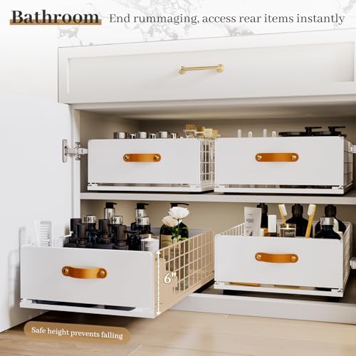 Pull Out Cabinet Organizer, Slide-Out Pantry Shelves, Fits Framed Cabinets - Image 7