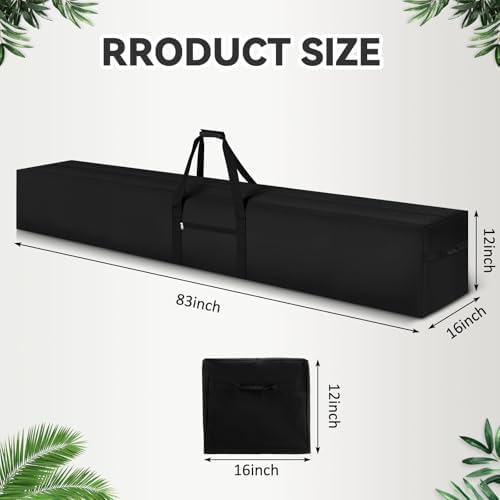 1 Pcs 83 x 16 x 12 Inch, 260 L Large Storage Duffle Bag Black - Image 2