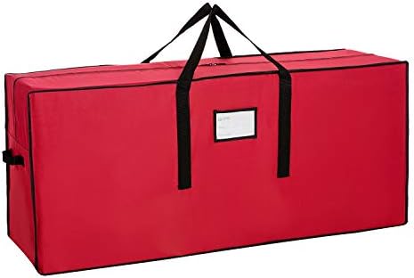 Sattiyrch Christmas Tree Storage Bag,Fits Up to 6 ft Tall Artificial Tree,Heavy Duty 600D Canvas Red Christmas Tree Storage Container with Sleek Dual Zipper and Durable Handles,45" x 15" x 20" by Sattiyrch
