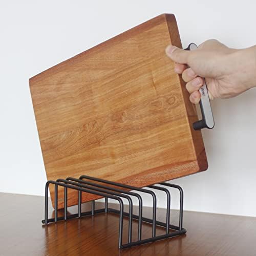 KitchenGenie 2Psc Cutting board organizers，(1.0 and 0.6 inch wide slots), cutting board holders, cutting board racks, cutting board storage, biscuit sheets, bakeware organizers for cabinets - Image 7