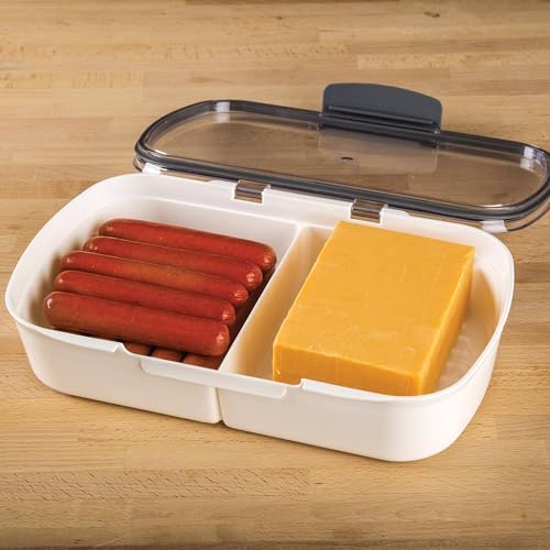 ProKeeper Split Deli Food Storage Container with Air-Tight Silicone Seal and Dry Erase Compatible Lid, 11.75 (Pack of 2) - Image 4