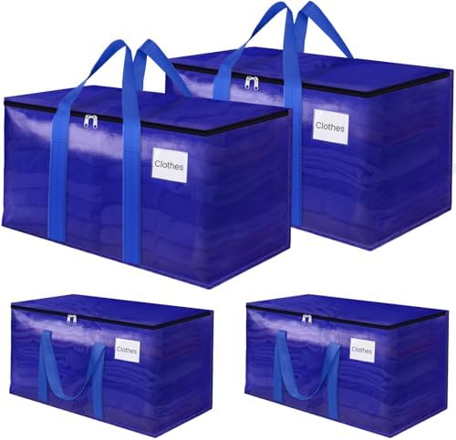 FabSpace Moving Storage Bags Heavy-Duty with Zippers for Clothes 4 Pack by Fabspace