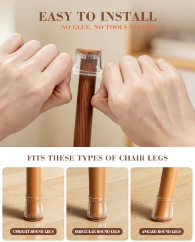 24 Pcs Chair Leg Floor Protectors for Hardwood Floors - Image 5