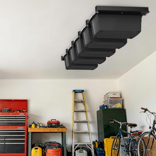 Linone Ceiling Storage Rack, 6 Sets for 5 Bins, 16 Inch - Image 7