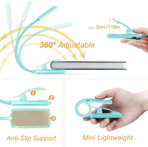 Gritin 9 LED Rechargeable Book Light for Reading in Bed - Image 5