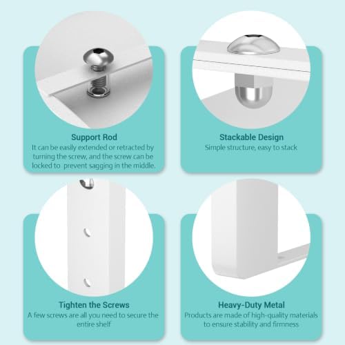 2 Pack Width Expandable Kitchen Cabinet Organizer Shelves - Image 4