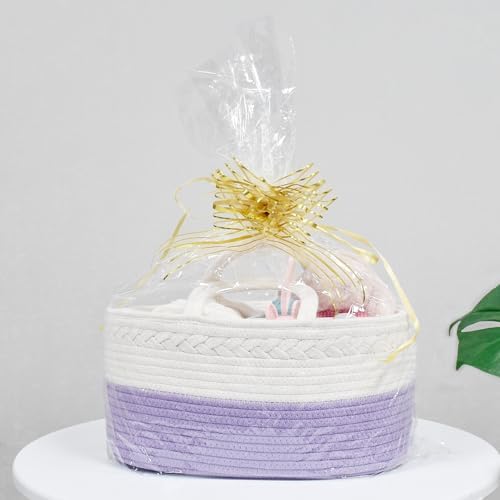ABenkle Baby Diaper Caddy Organizer, Cotton Rope Nursery Storage Basket - Image 6