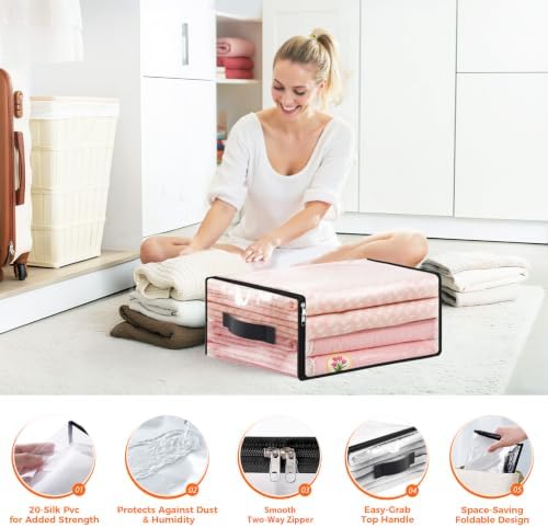 SpaceWhisper Clear Sheet Storage Bags, 8 Pack, 17.7 x 15.7 x 7.9 in - Image 3