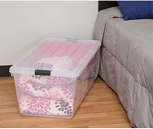 IRIS USA 91 Qt Stackable Storage Bins with Lids, Clear - Image 3