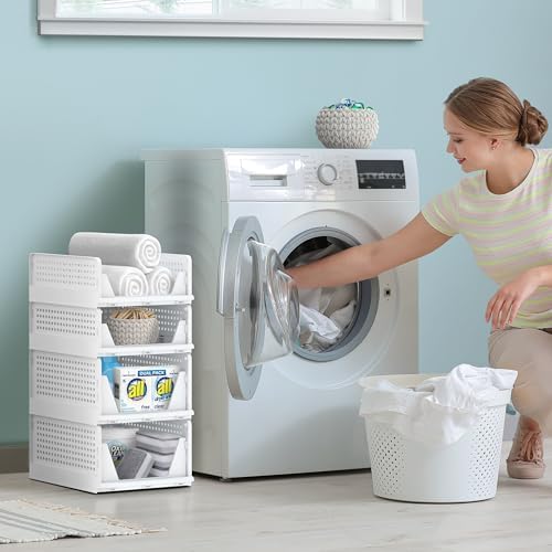Sorbus Stackable Closet Organizer, Open-Front Shelf Bins (4 Small) - Image 2