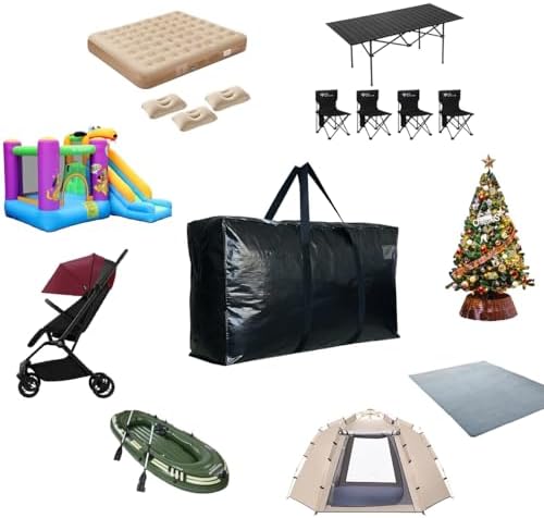 Extra Large Storage Bags, Jumbo Moving Storage Bags Heavy Duty, Foldable Big Black XL Duffle Bag for Travel - Image 7