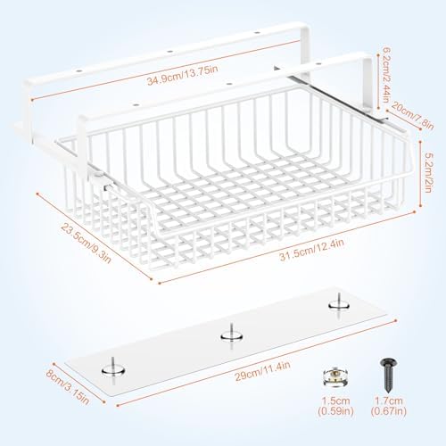 ENONCI Under Desk Storage Drawer Slide Out No Drill Metal Cabinet - Image 5