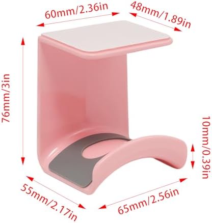 Pink Headphone Stand Hanger, Hanging Headset Holder Hook Under Desk - Image 2