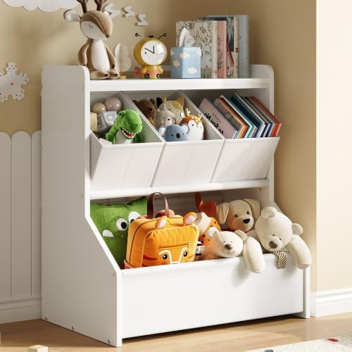 FOUCSSOMEI Kids Toy Storage Organizer with Display Shelf Playroom & Nursery by FOUCSSOMEI