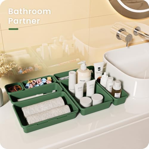 A-LuGei 【Military Grade】 Drawer Organizer for Vanity Bathroom Makeup Desk - Image 2