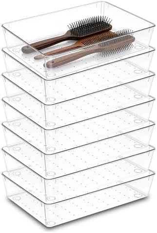 7Pack 6"*9" Clear Drawer Organizers for Makeup, Vanity, Office by VEXTHYXOfficial