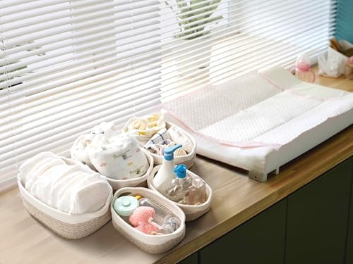 Basket Set for Organizing, Woven Rope Storage Baskets for Shelves - Image 6