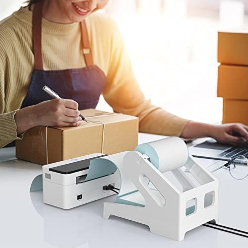 PONNOR Label Holder, Thermal Shipping Label Holder for Rolls and Fan-Fold Labels, Desktop Label Printer Accessory for Office, Home - Image 5