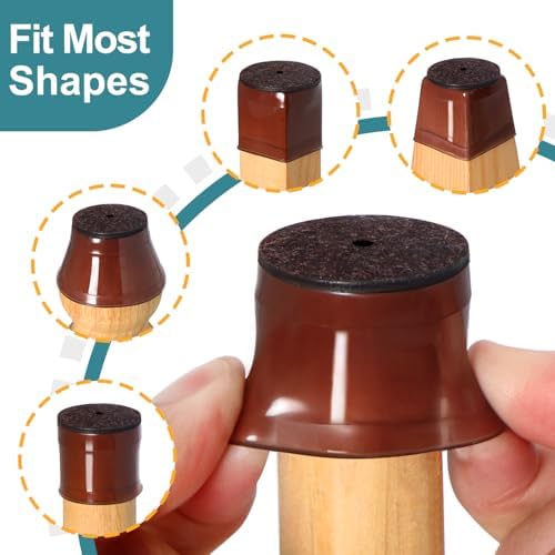 Ansible 24 Pcs Chair Leg Floor Protectors Round - Image 3