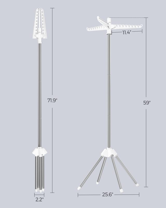 SONGMICS Clothes Drying Rack, 61.6-Inch Drying Rack, 3 Rotatable Arms - Image 6
