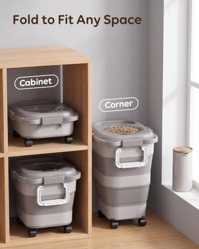 Collapsible Dog Food Container for 10-25 lbs, Airtight Storage Bin - Image 5
