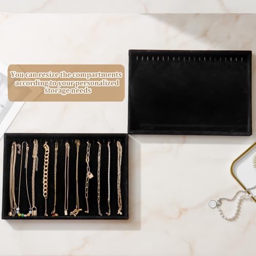 Large Velvet Jewelry Tray Display Drawer Inserts 2 Pack - Image 4
