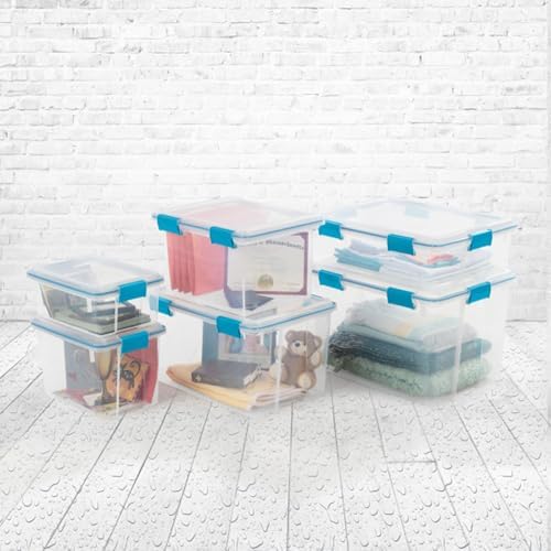 Sterilite Gasket Storage Box w/Lids for Home & Office, 7.5 Quart, 12-Pack - Image 4