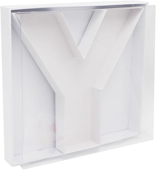 12" Fillable Cardboard Letter Charcuterie Gift Cupcake Box With Cover Sweets Packaging (Y)