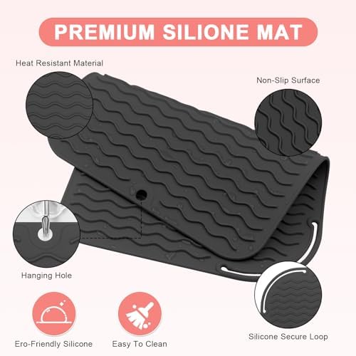 Suafrnut Plus Size Silicone Heat Resistant Mat for Hair Tools(12" x 9") - Image 3